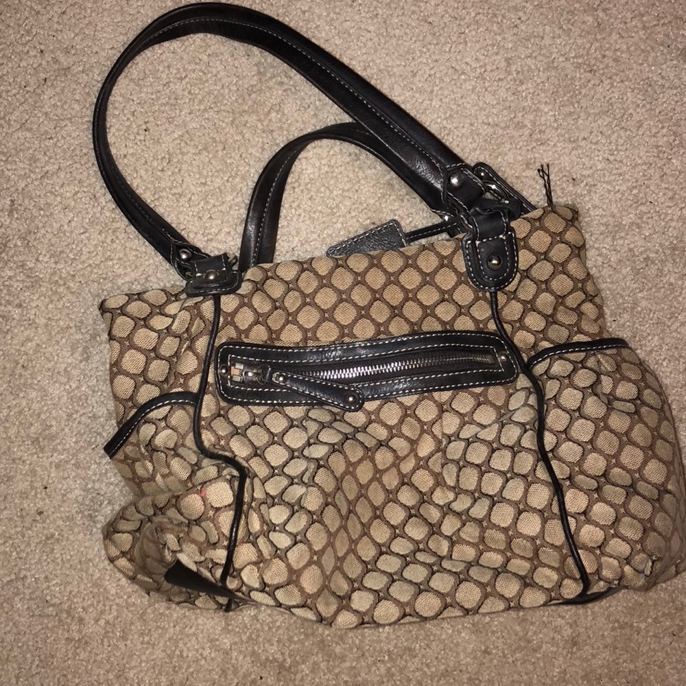 Nine West Tan and Black Purse